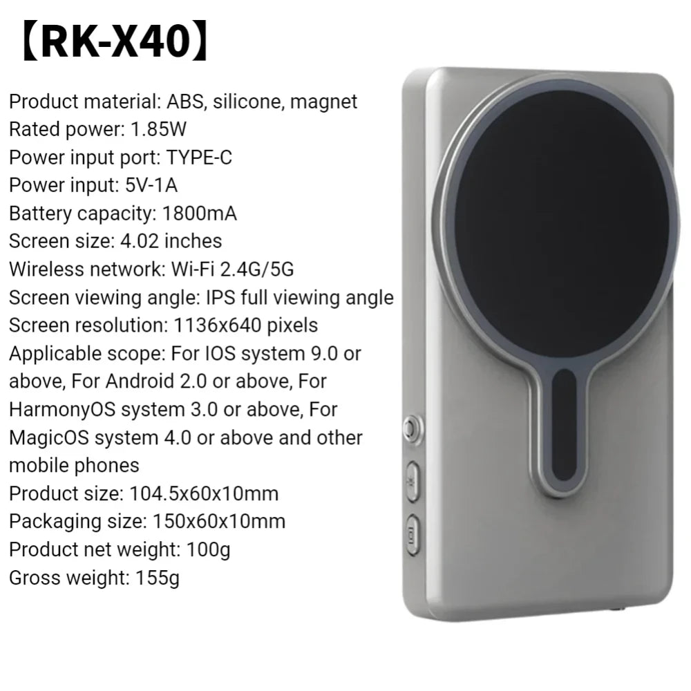 Magnetic Smartphone Vlog Selfie Monitor