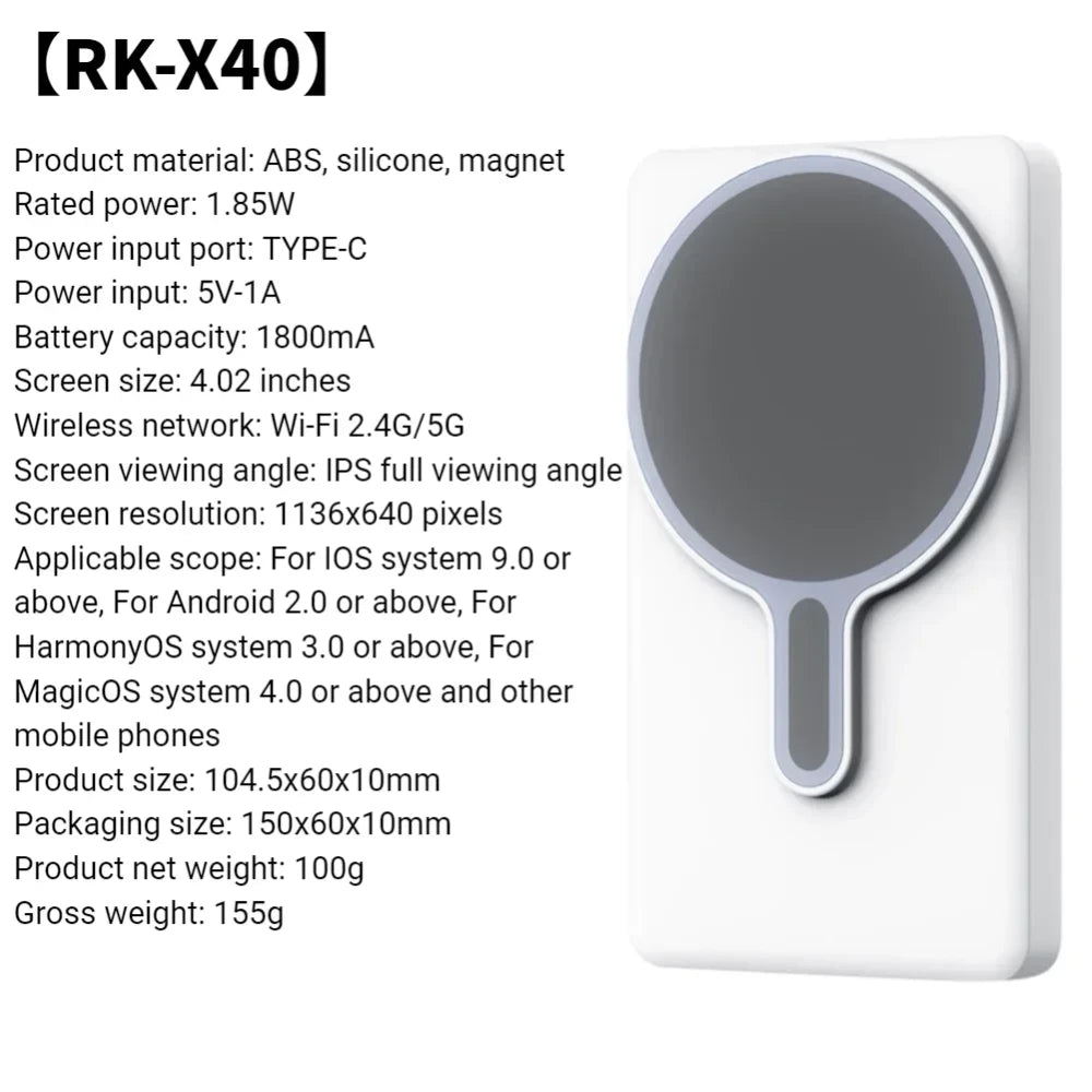 Magnetic Smartphone Vlog Selfie Monitor