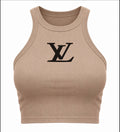 L-Khaki Tank Top(H71111)
