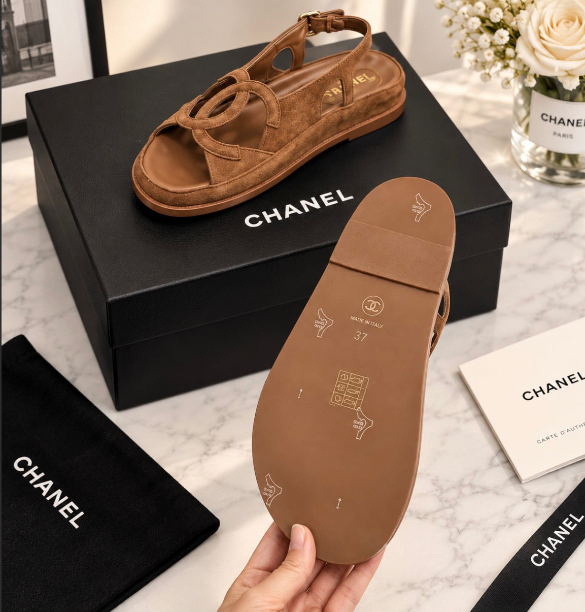 Coco Caramel Bag & Sandals (QQDP85)